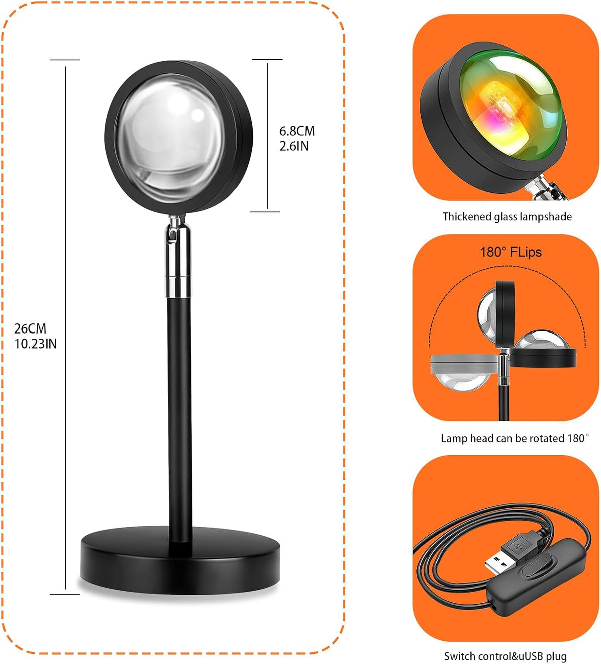 Golden Hour Sunset Lamp USB Plug (Remote & APP)